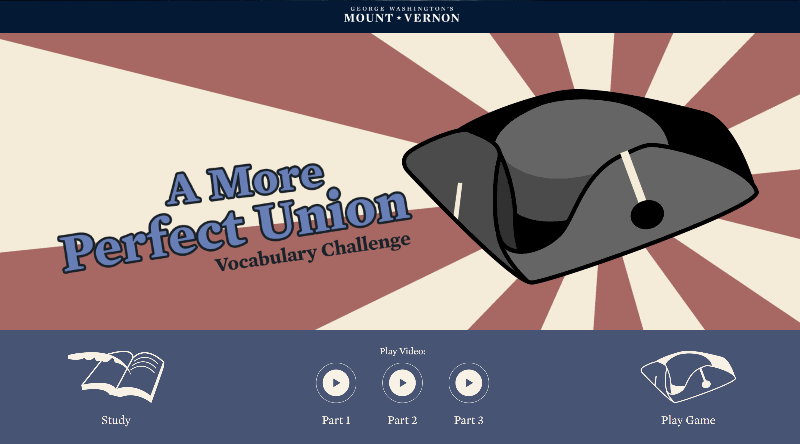 The landing page of A More Perfect Union