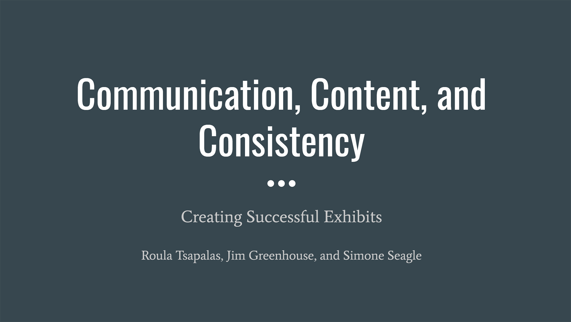Communication, Content, and Consistency | Tangerine Development